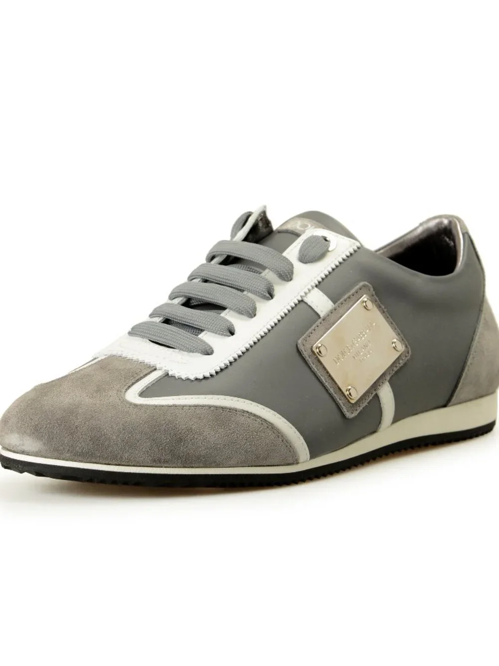 Dolce & Gabbana Men's Gray Suede & Leather Athletic Sneakers Shoes US 11 IT 44